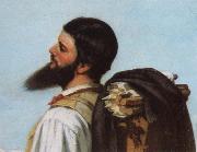Gustave Courbet Detail of encounter oil painting